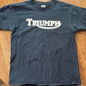 Triumph Motorcycles big logo vintage T shirt LARGE